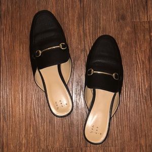 A new day black loafer mules sz. 6.5